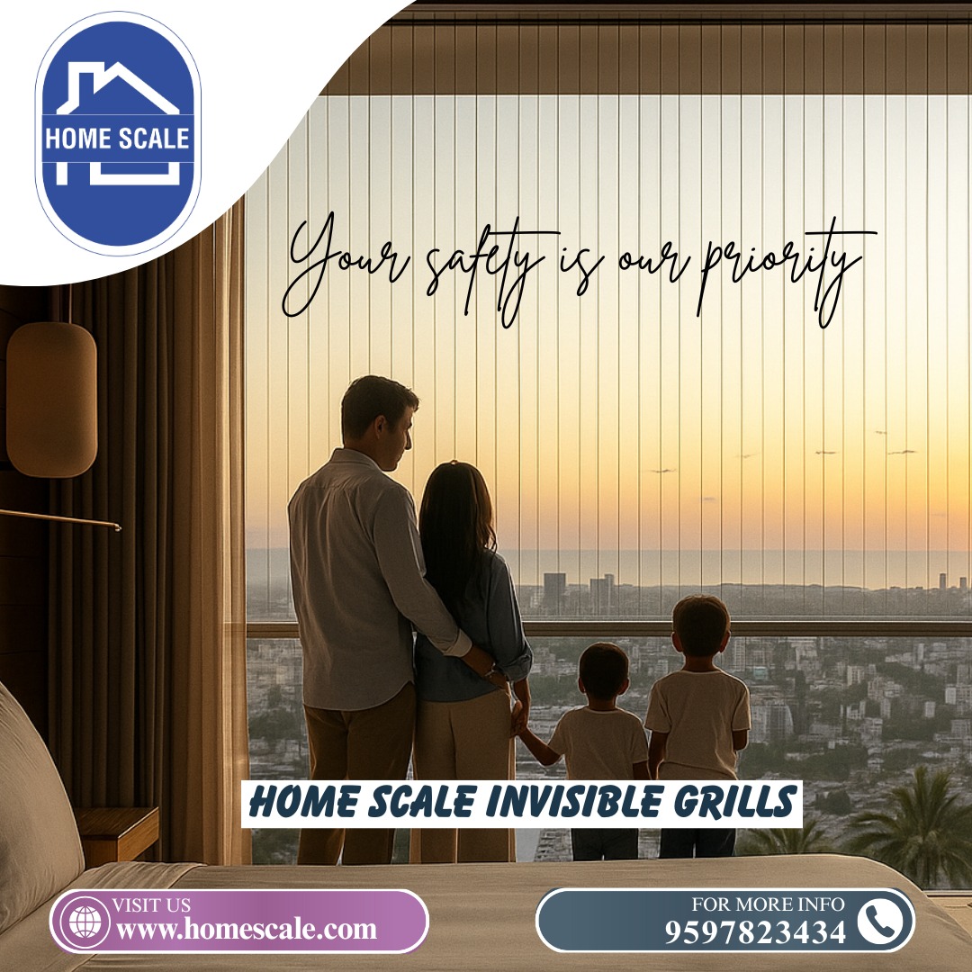 Modern home with invisible grills